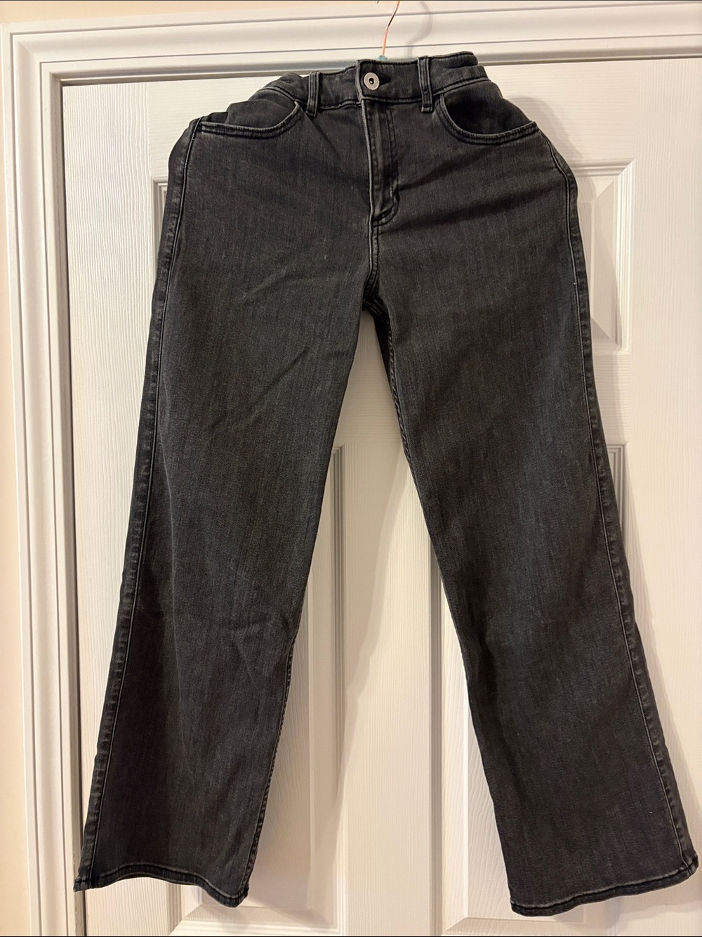 Abercrombie Kids Black Wide-Leg Jeans -